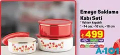 EMAYE SAKLAMA KABI SETİ EMAYE SAKLAMA KABI SETİ
